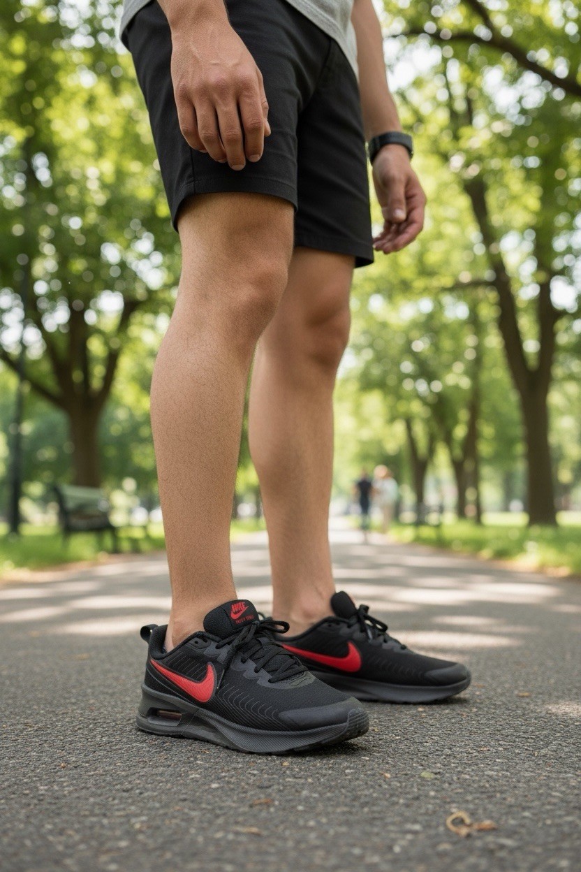 Nike Air Max Nuaxis Sneakers Shoes Black/Red/ FD4329-010 Size 8.5 Men 10 Women