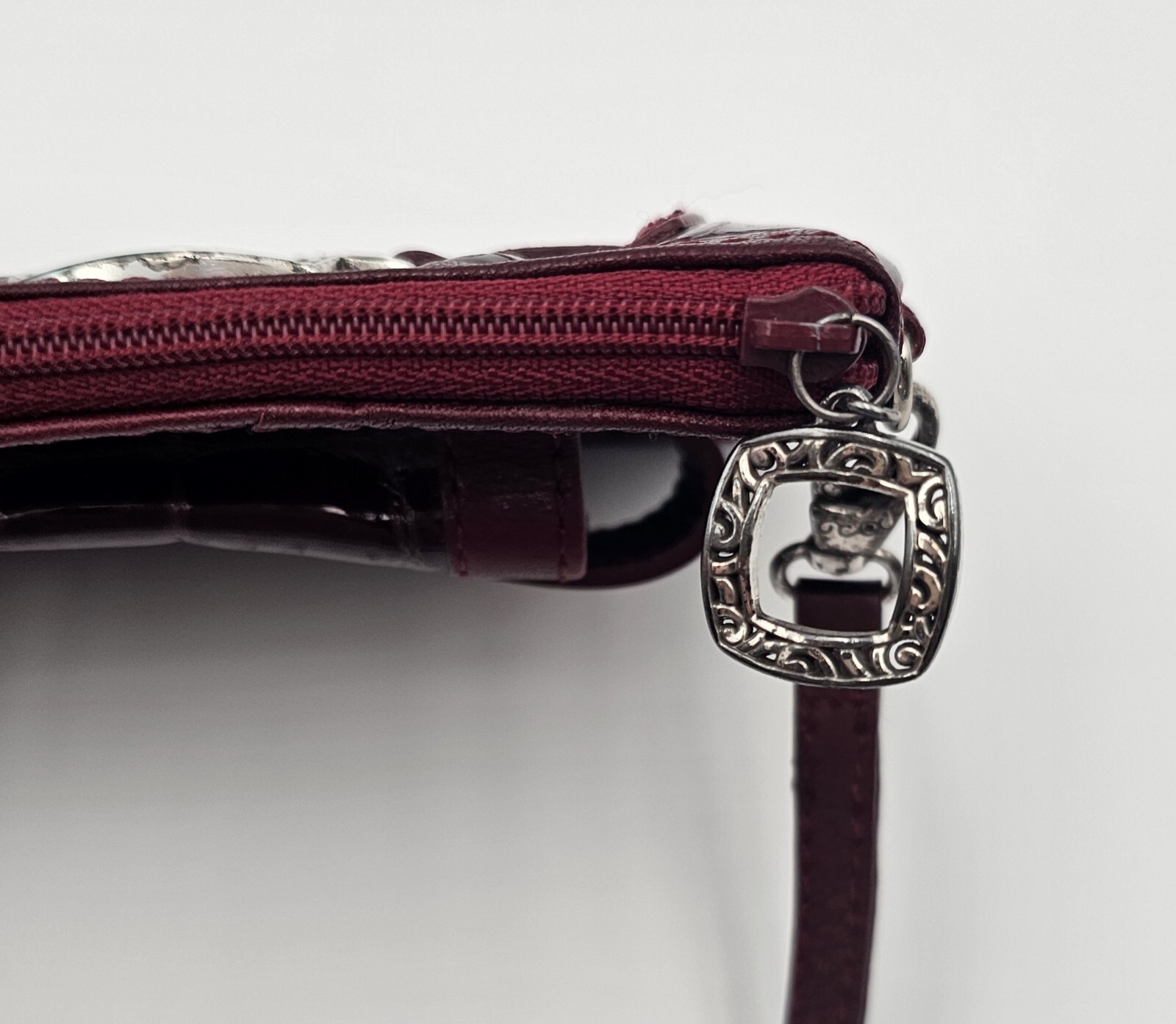 Brighton Burgundy /Dark Red Leather Crossbody Purse