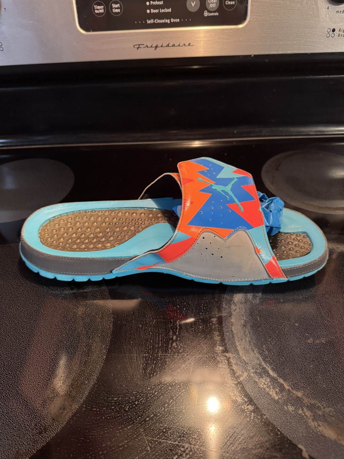 Size 12 – Air Jordan Hydro 7 Retro Slide Sandals Dark Grey Turquoise 705467-013