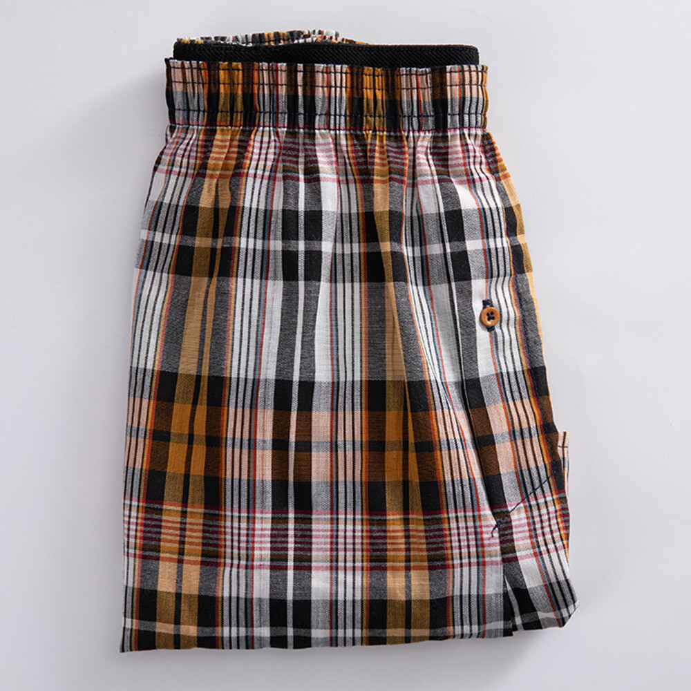 Random Color Woven Shorts Mens Cotton Underwear Oversized Short Pants Elastic