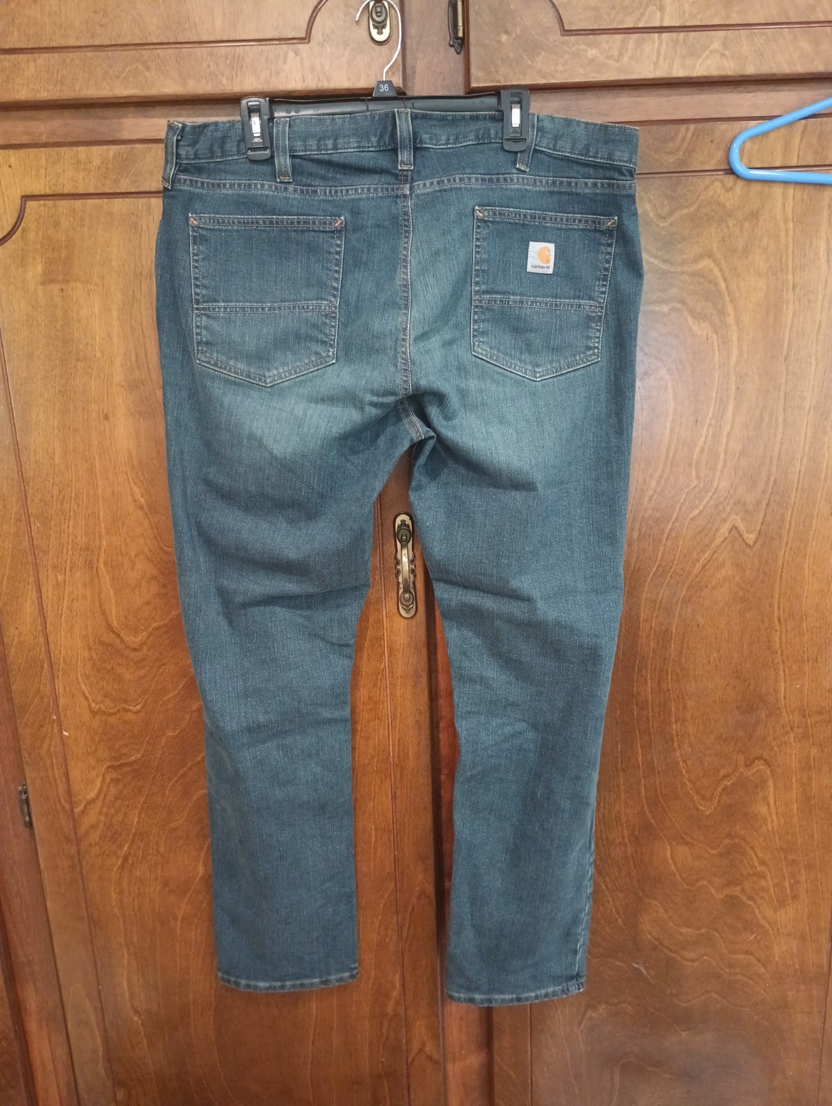 Carhartt Relaxed Fit Jeans Mens 40×32 Blue Work Utility Denim