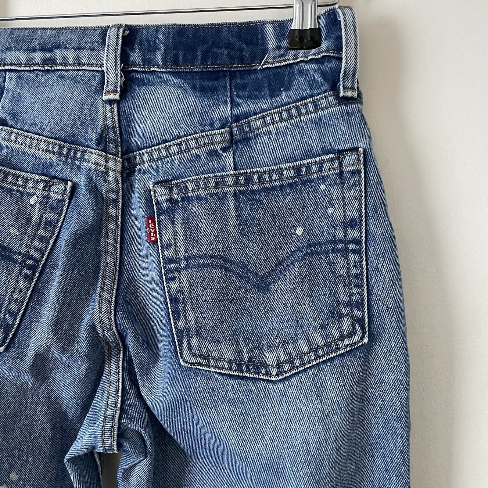 Levi’s Women’s Reworked Altered Jeans W26 L26 Cropped Blue Cotton See Pictures