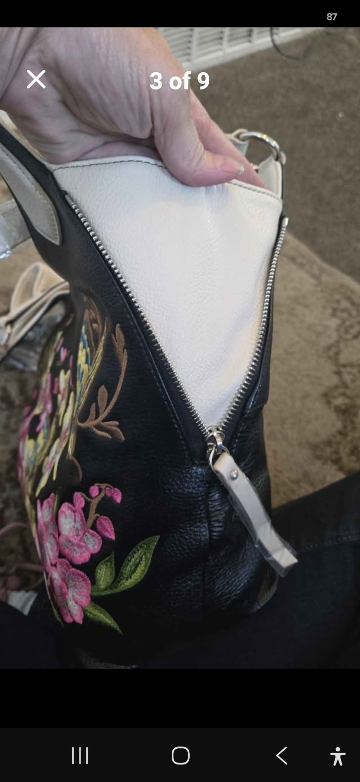 Sharif Embroidered Purse 15 In Wide 10 In Tall