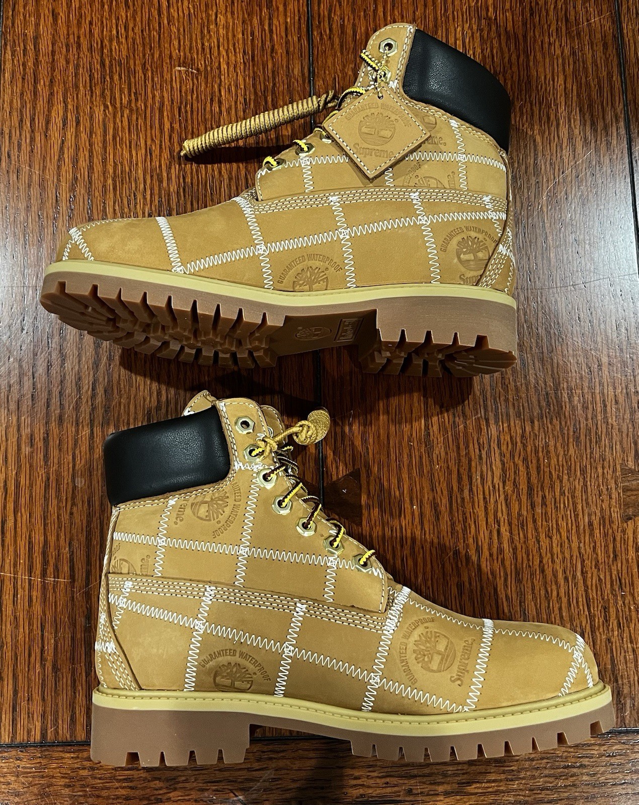 Supreme x Timberland Patchwork 6″ Premium Waterproof Boot – Wheat Size 6.5