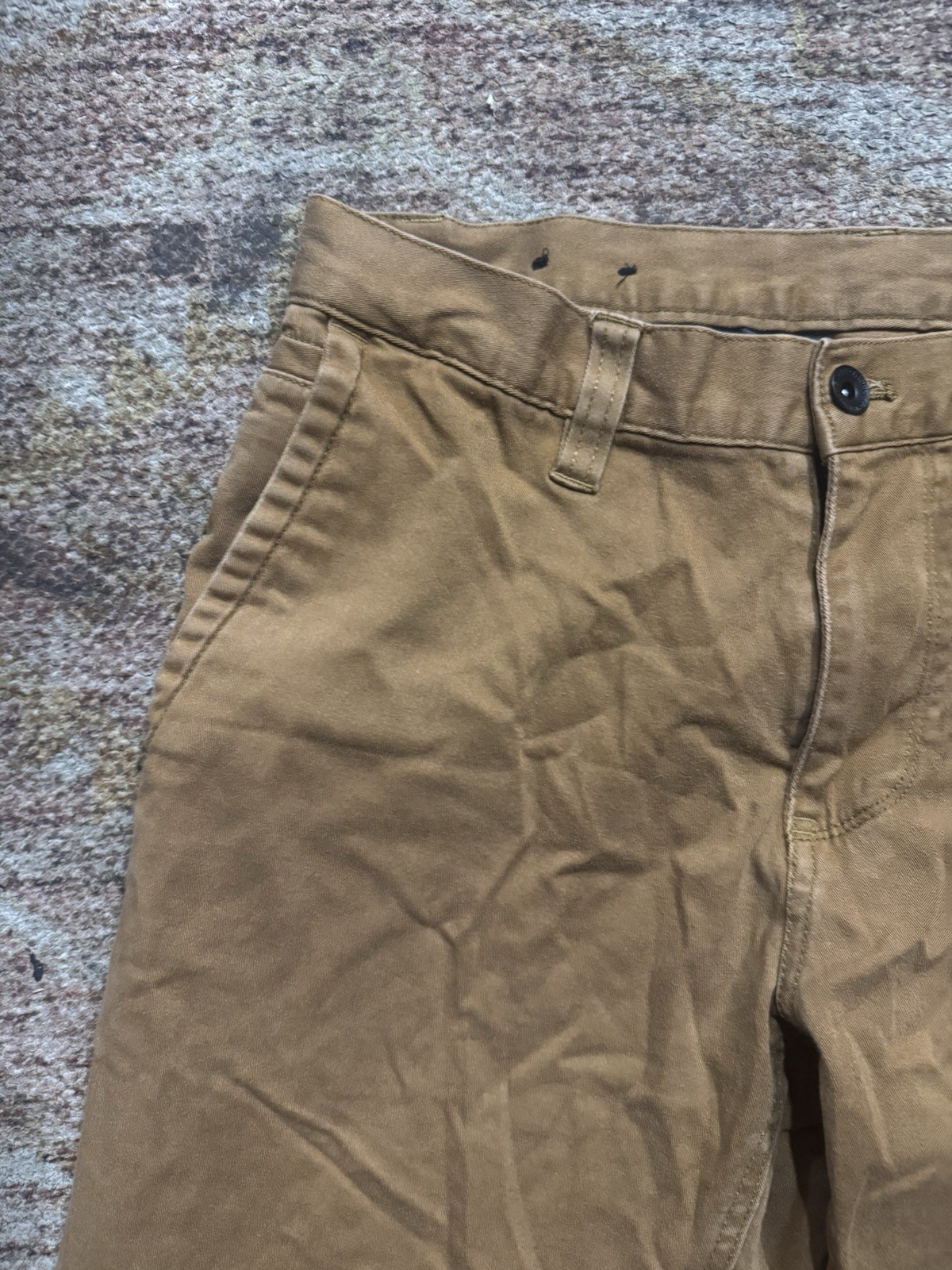 Empyre Men’s Jogger Pants Brown Twill Stretch Slim Tapered Pockets 32