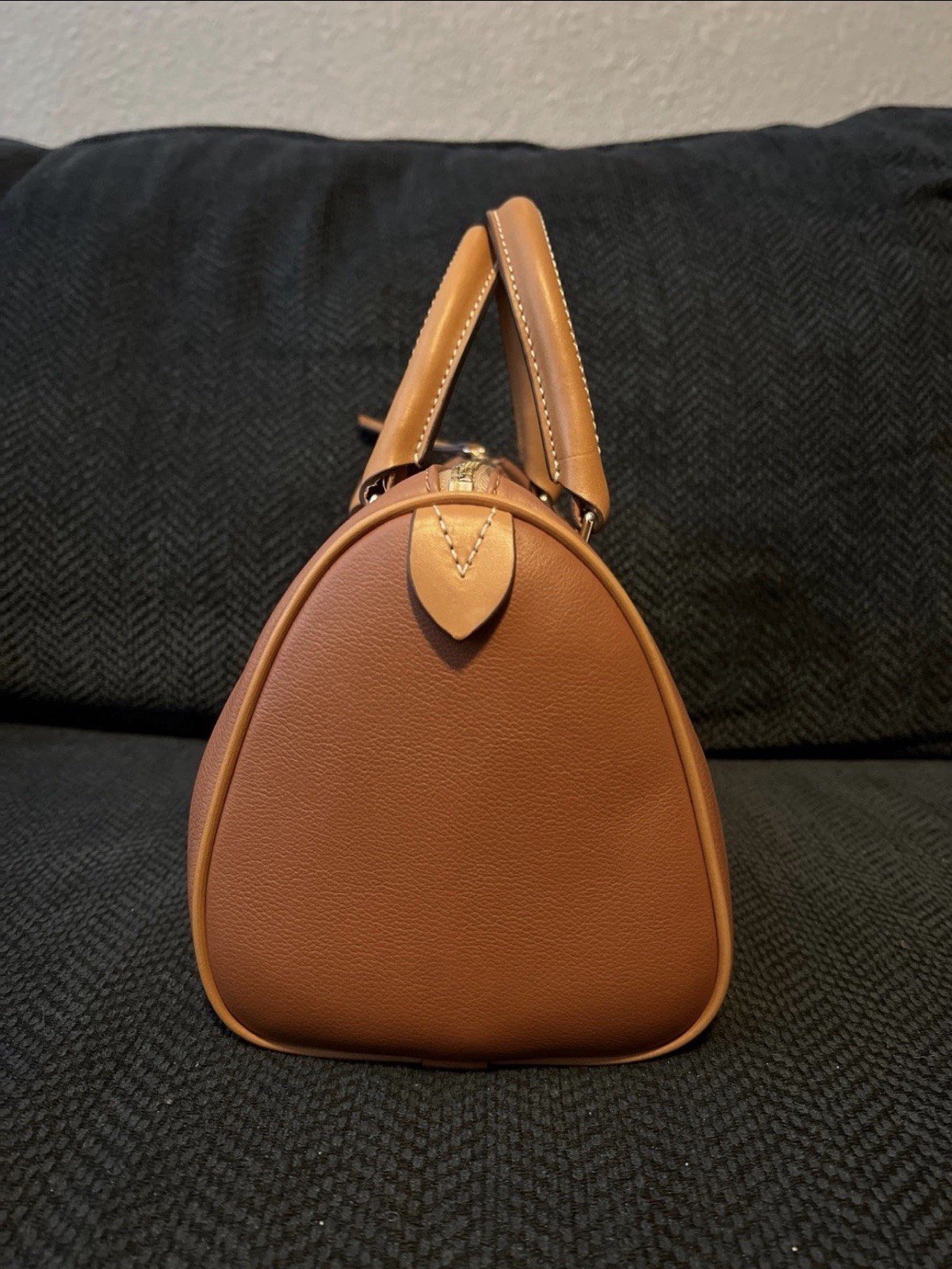 Dooney & Bourke Women’s Pebbled Brown Satchel Top Handle Zip