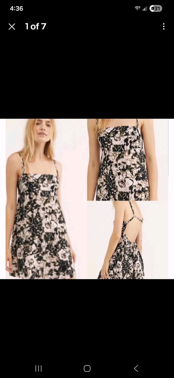 Free People Women’s Intimately Floral Slip Dress, Size Large