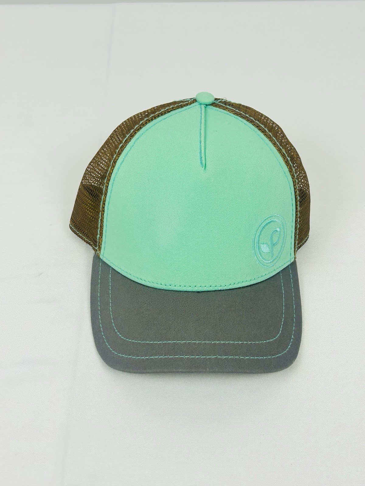 Pistil Brown Mint Green Mesh Back Trucker Hat Snapback Women’s