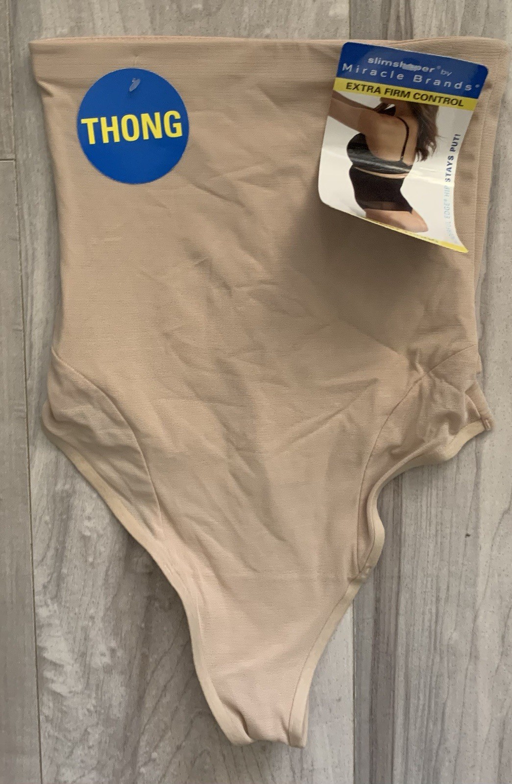 Slimshaper By Miracle Brand Hi Waist Thong Size S Nude Nwt