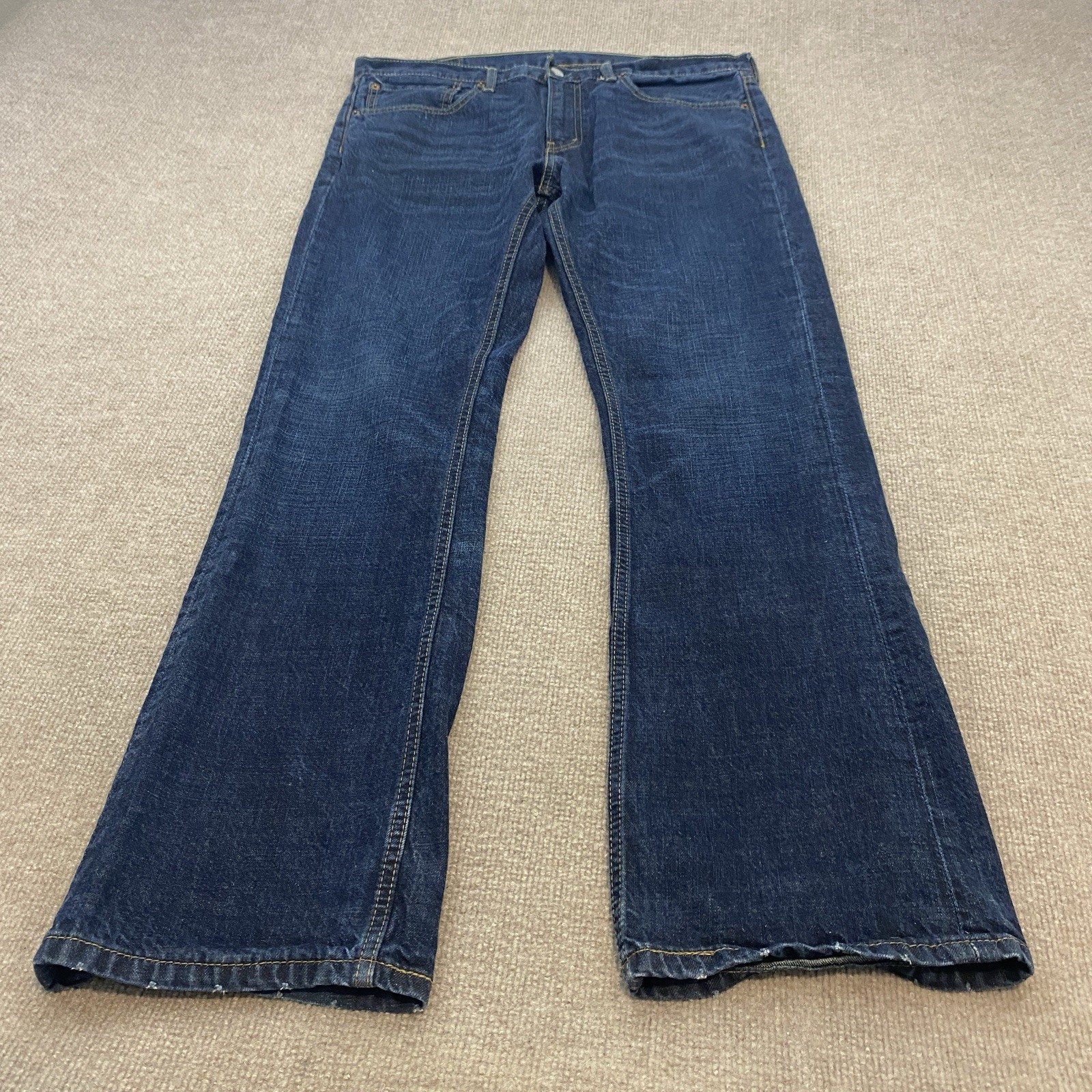 Levis 527 Jeans Mens 36×32 Blue Bootcut Western Denim Rockabilly Cowboy Boots