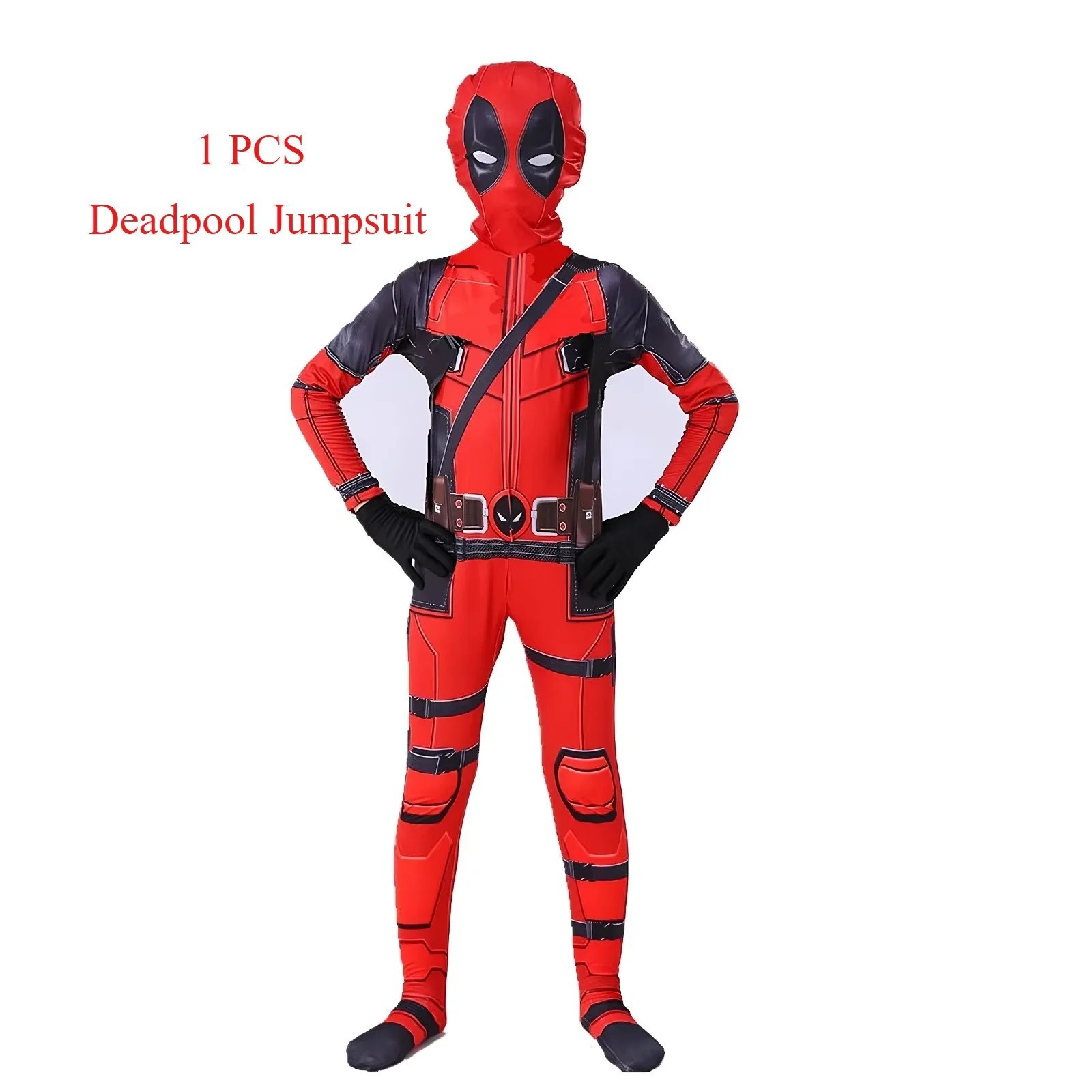 Deadpool Kids Cosplay Costume Superhero Jumpsuit