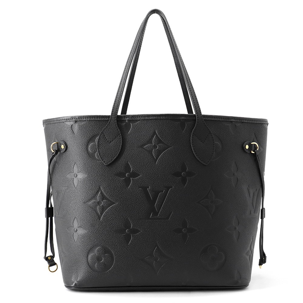 LOUIS VUITTON Neverfull Size MM Monogram Empreinte Leather Noir M45685