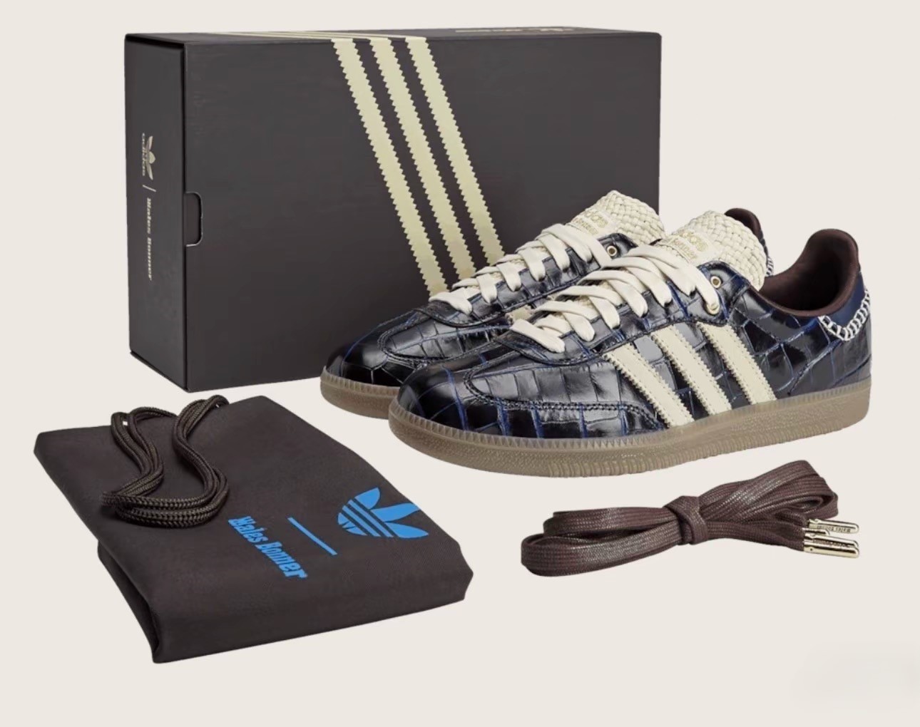 Wales Bonner adidas Samba Collegiate Navy Wonder White Night Red JH 9825