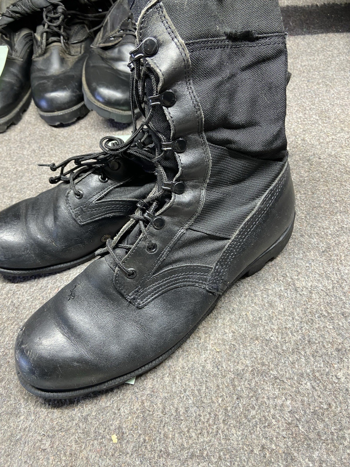 Men’s Leather Canvas Boots Tactical Vietnam-Style Jungle Army-Various Sizes Used