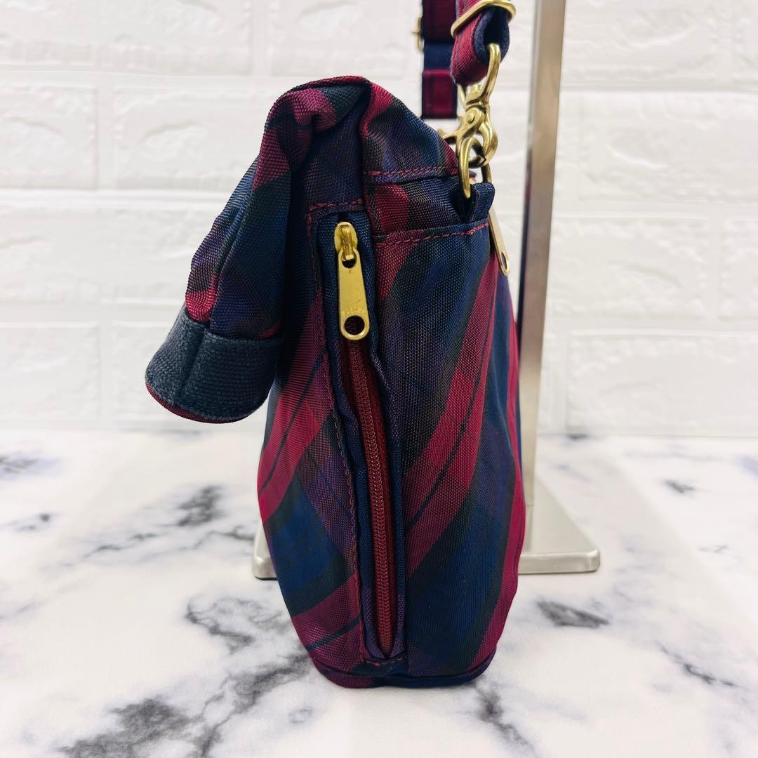 Porter Tote Shoulder 2WAY Reversible Navy Check