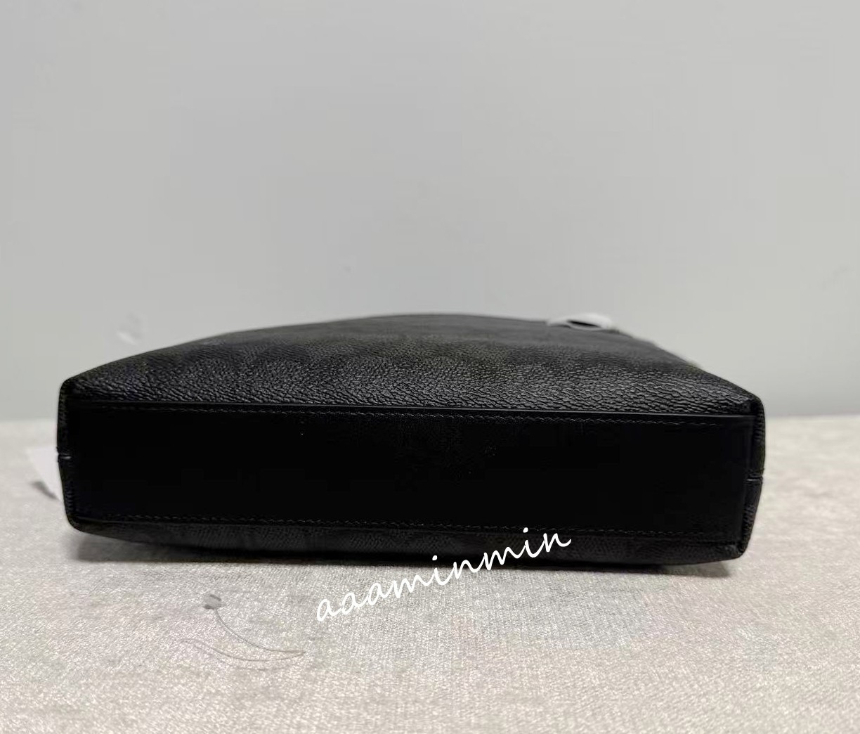 NWT Coach CZ398 Men’s Houston Flight Bag Signature Canvas&Leather Charcoal Black