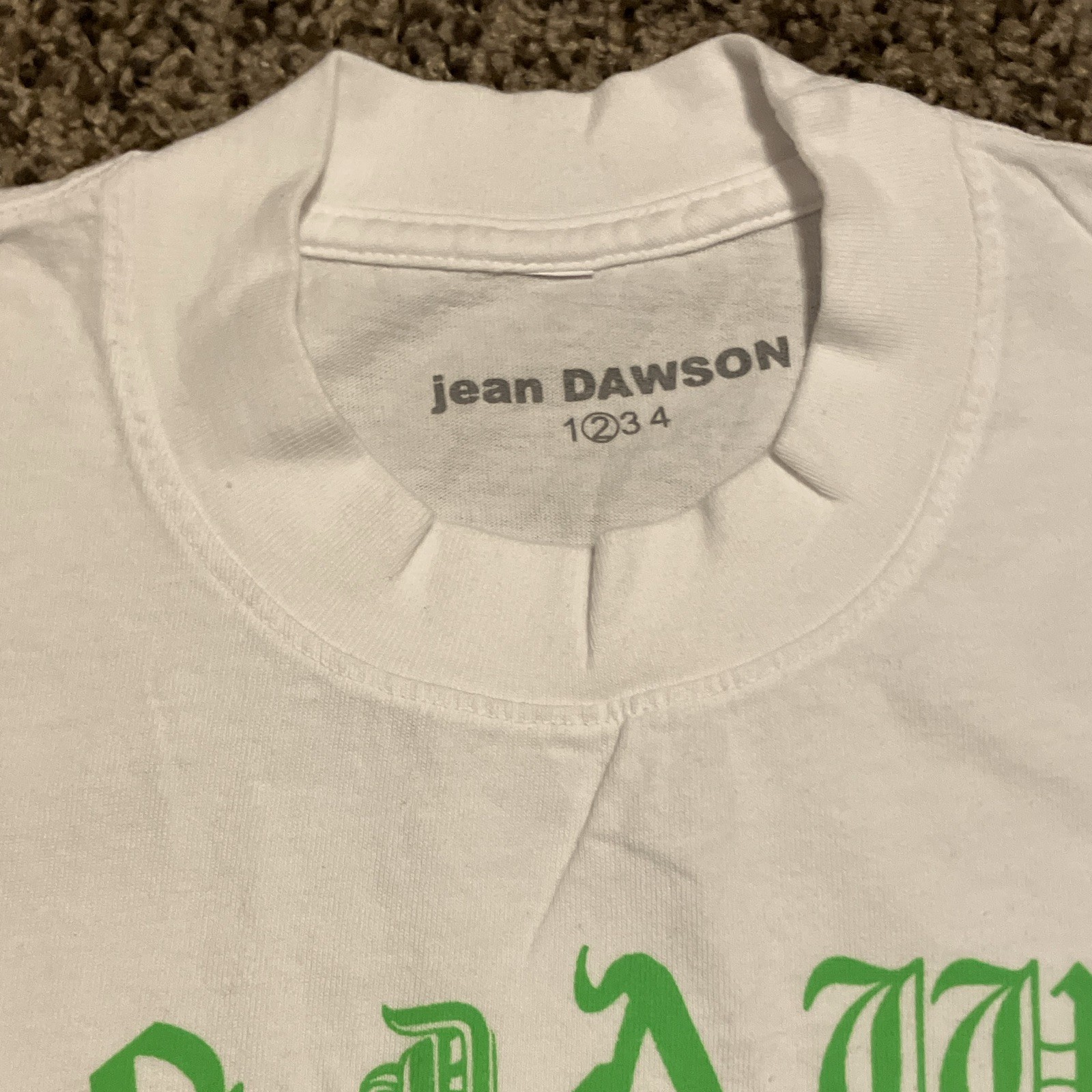 jean DAWSON Men’s White Skull Graphic Print Crew Neck T-Shirt Short Sleeve XL