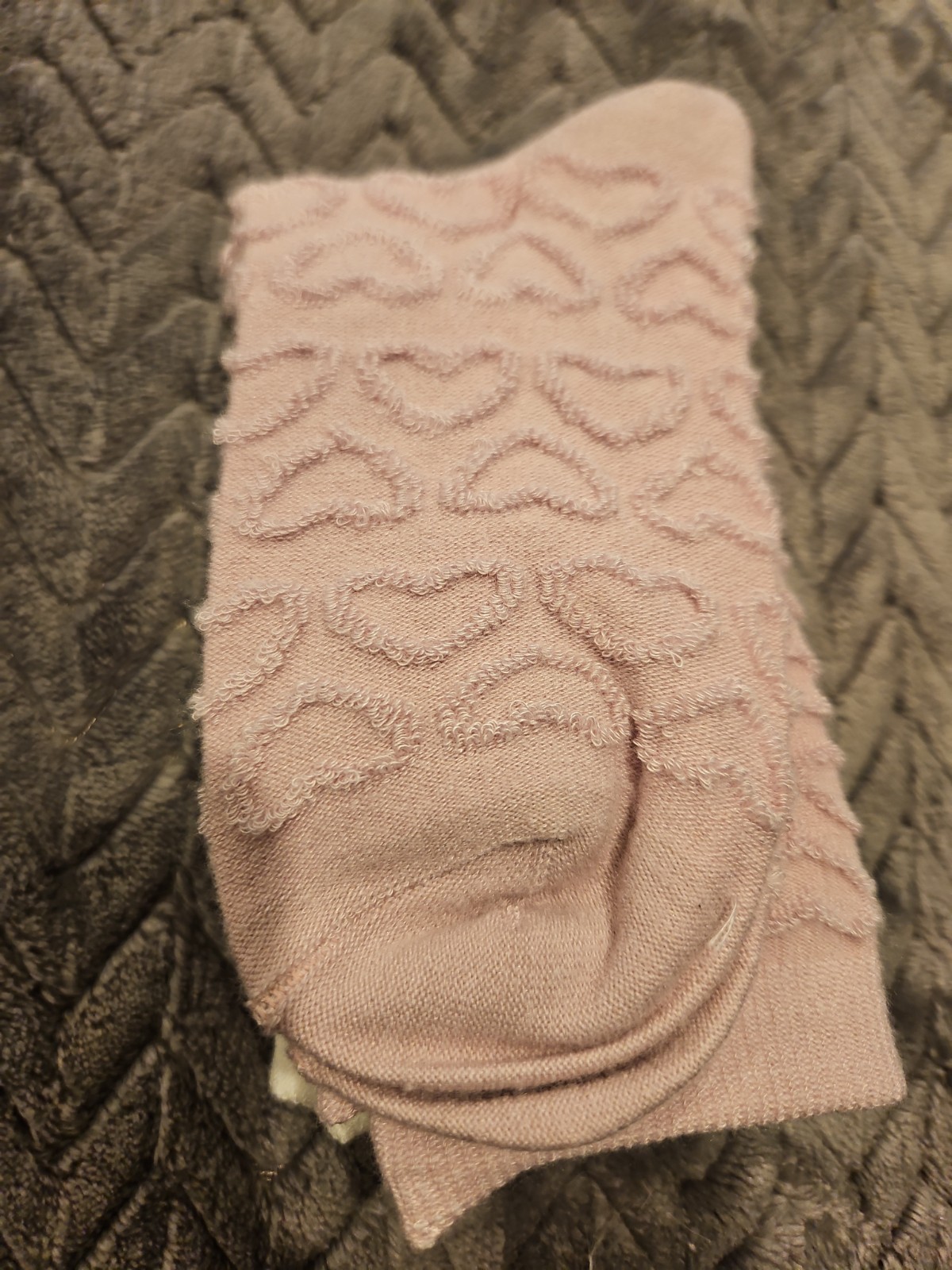 Apara Girls 10-4.5 2 Pair Rayon From Bamboo Crew Pink & White NEW Heart Pattern