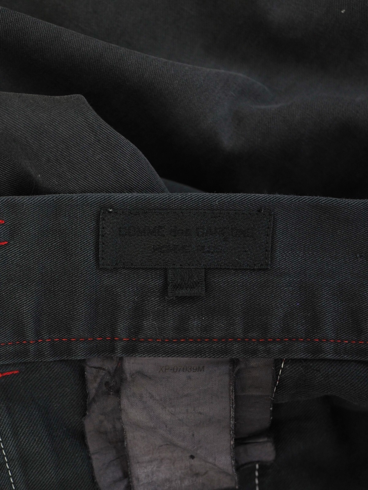 Comme des Garcons Homme Plus Men’s Dark Blue Faded Cotton Pants Trousers Size M