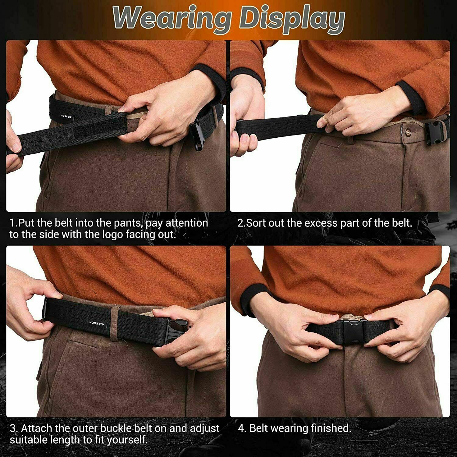 Tactical Military EDC Heavy Duty Belt Adjustable Quick Release Belt Police Belt