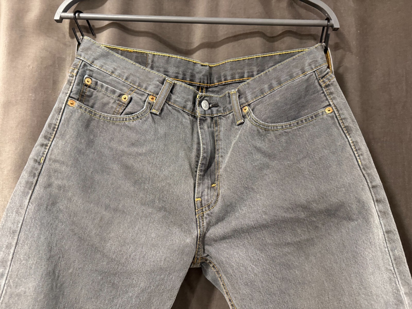 Levis 513 Gray Denim Cotton 32×30 Jeans – Defect