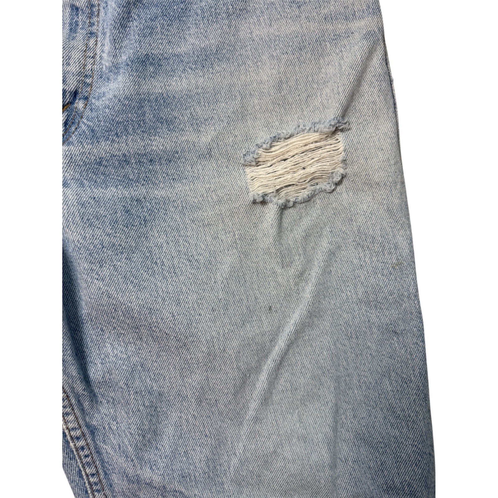 Vintage Levis 540 Two Horse Distressed Light Wash Straight Leg Jeans Mens 34×30