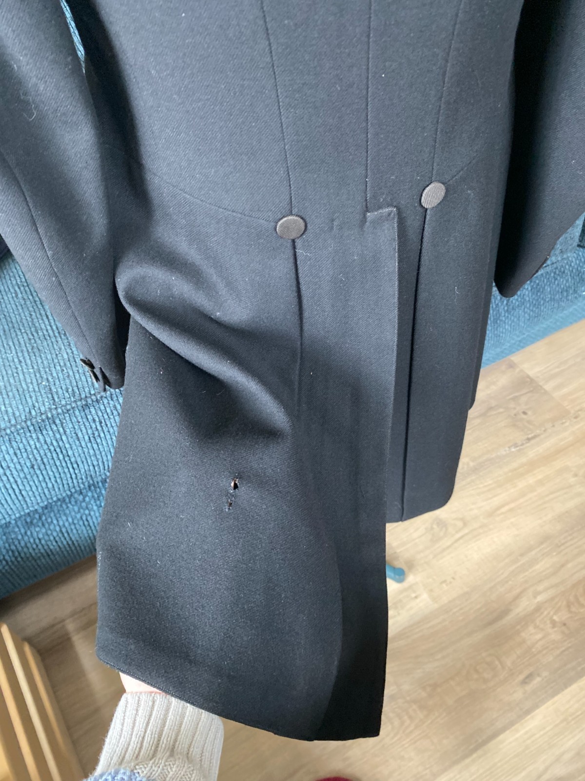 Men’s Black 1902 Dated Edwardian Antique Cut-Away Coat