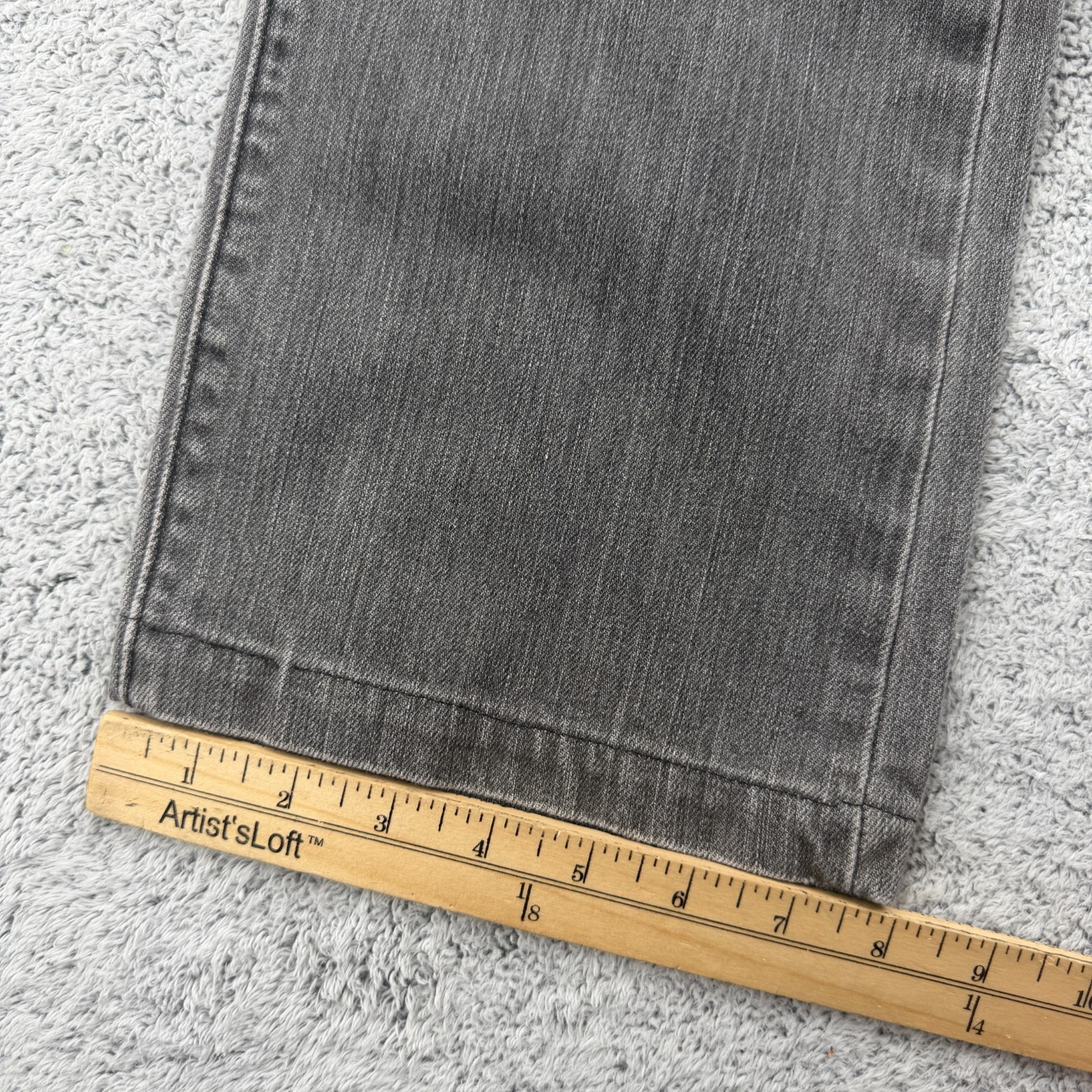 Levis 501 Jeans Mens 33×31 Gray Black Button Fly Straight Denim Pants Cotton