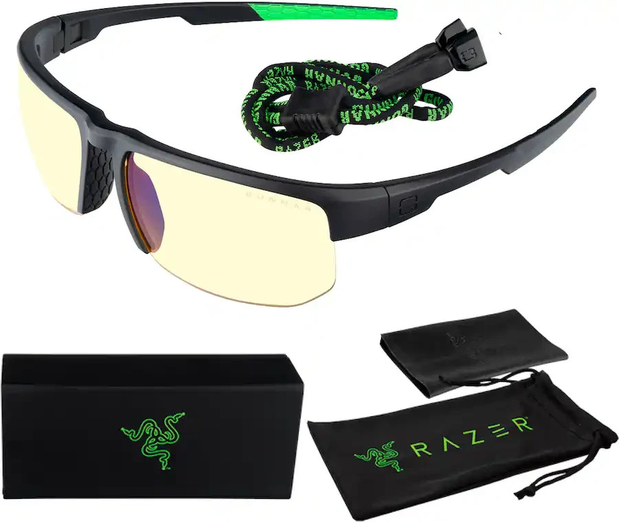 Gunnar Razer Edition Torpedo X Blue Light Gaming & Computer Glasses Onyx/Amber