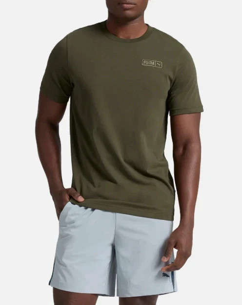 PUMA Men’s Logo Tee Black, Green New With Tag!