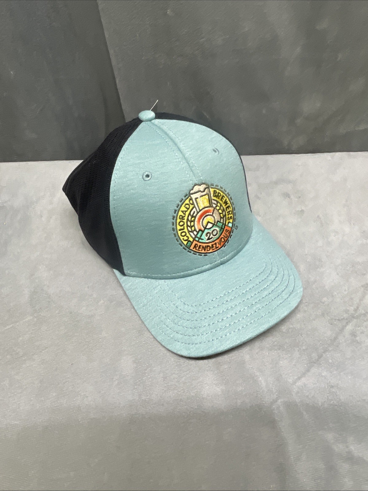 Colorado Brewers Rendezvous Logo Beer Hat Sea Foam Color Front New Cap