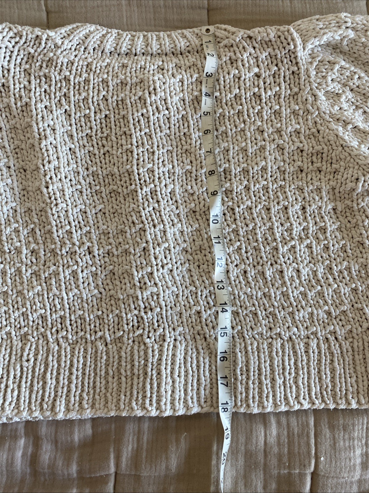 Christy Dawn Nola Cardigan 100% Cotton Size Medium Creme