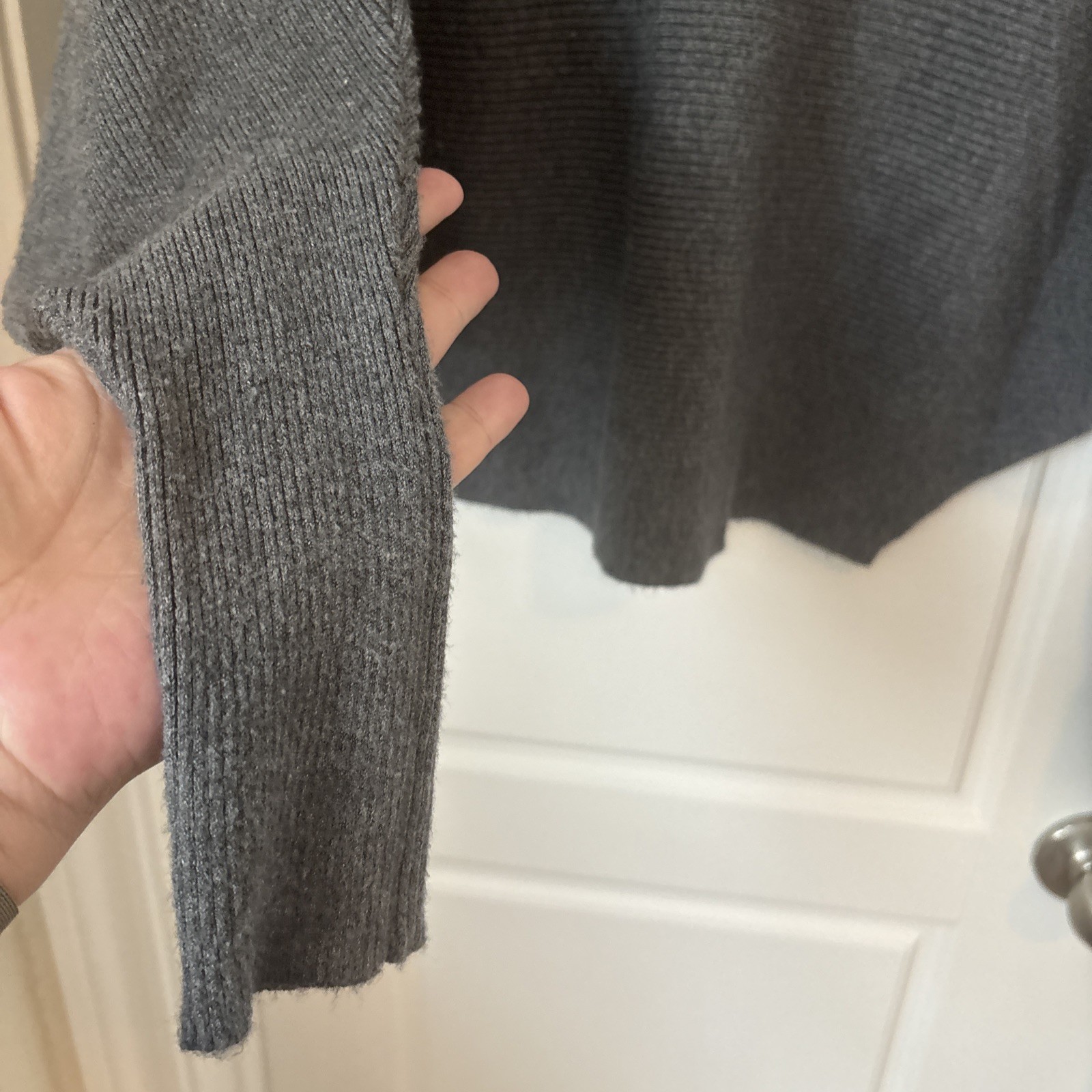 Zara Knit Batwing Dolman Sleeve Sweater, Women’s Size M, Gray