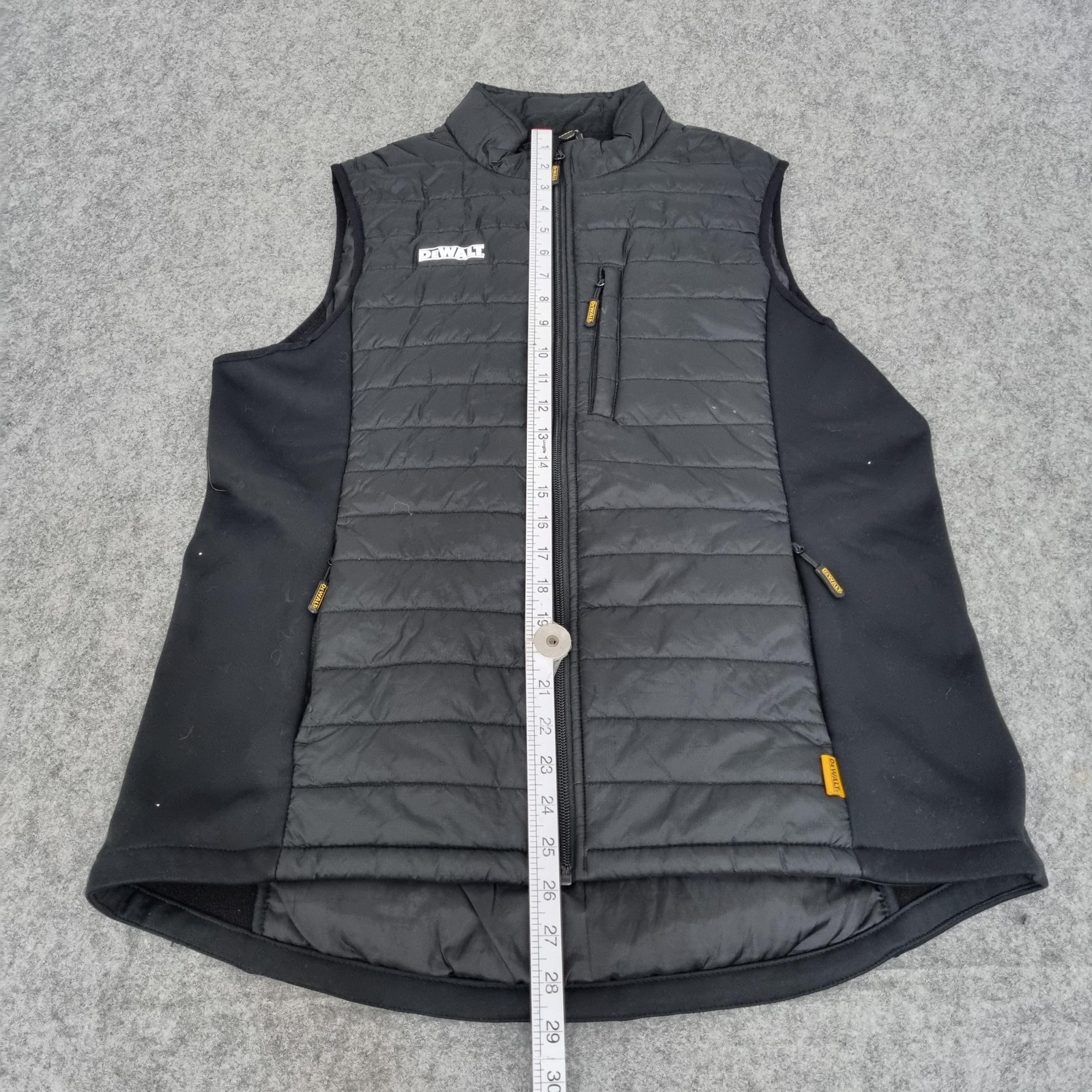 DeWalt Gilet Mens Large Black Force Quilted Hybrid Work Bodywarmer Vest