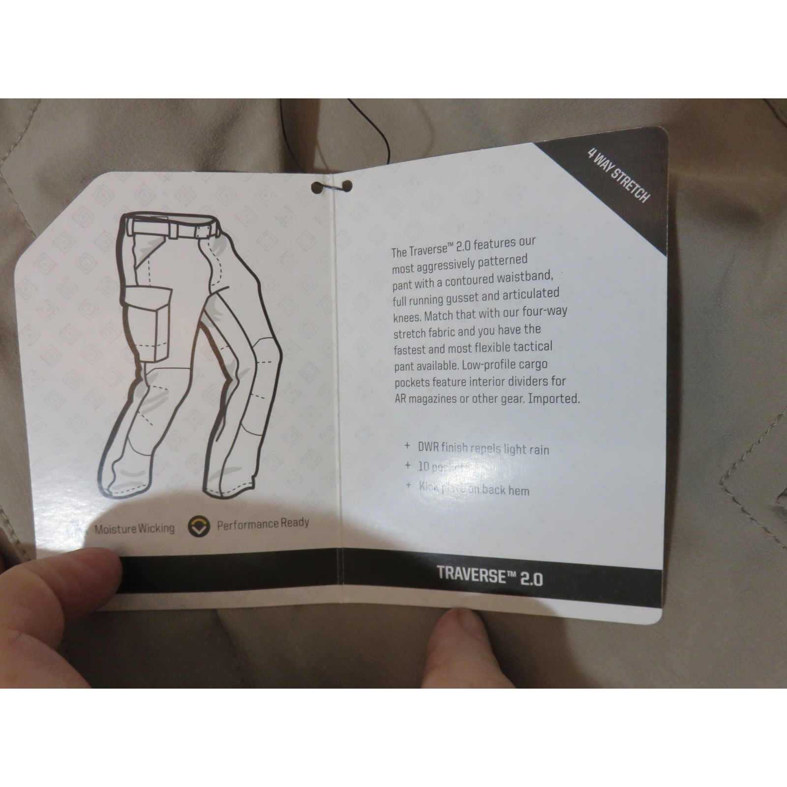 5.11 Tactical Icon Pants Kangaroo Tan 38×34 Flex-Tac Ripstop Cargo 74465
