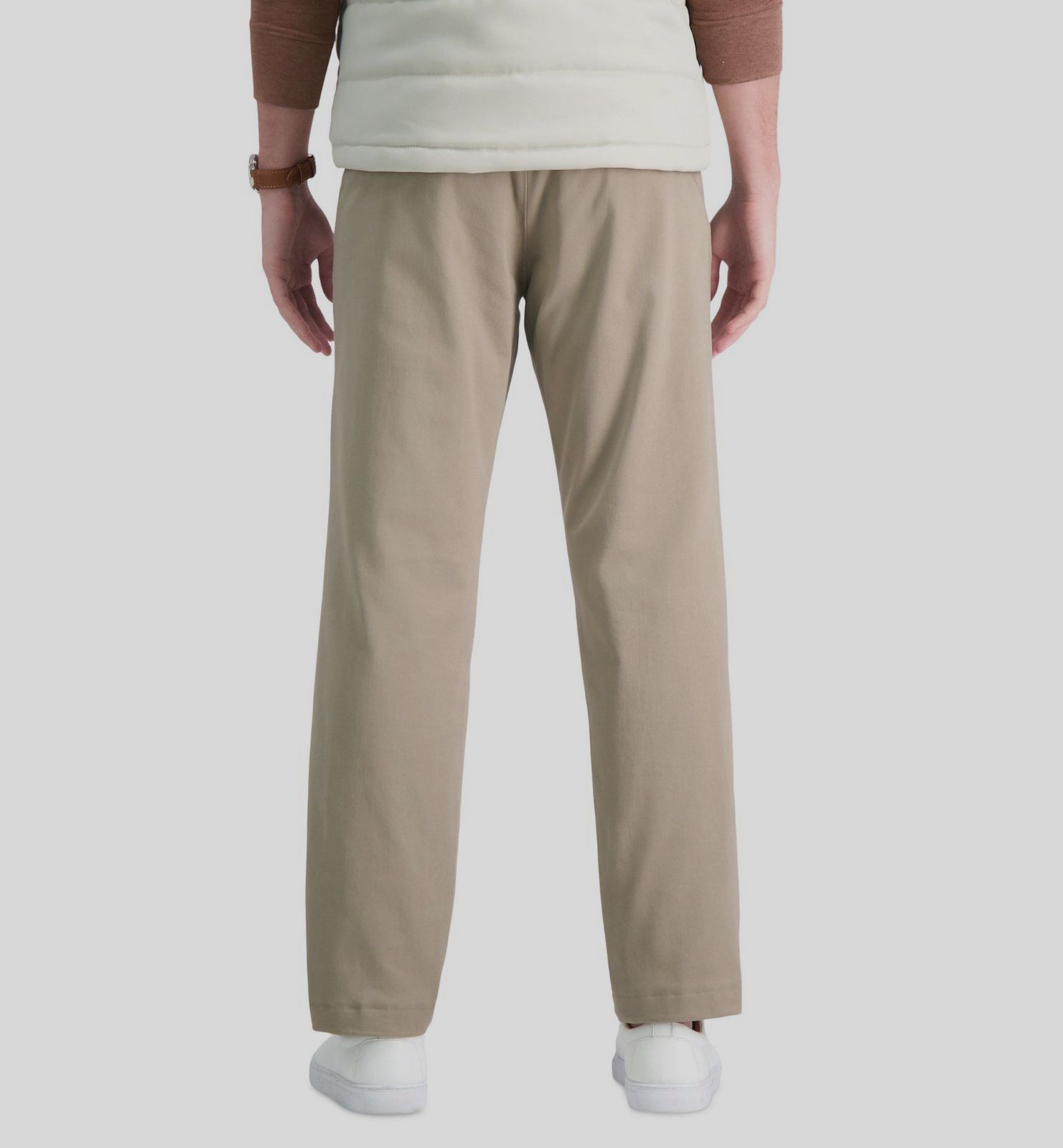 Haggar Men’s Beige Straight Fit Comfort Life Khaki Pants Size 30W x 30L