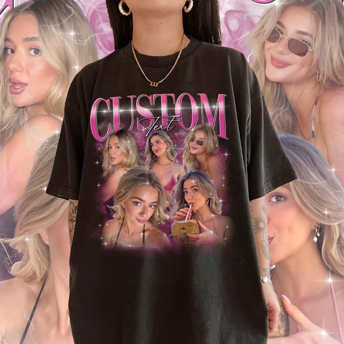 Custom Boyfriend Picture Shirt Gift Personalized Girlfriend Photo T-Shirt