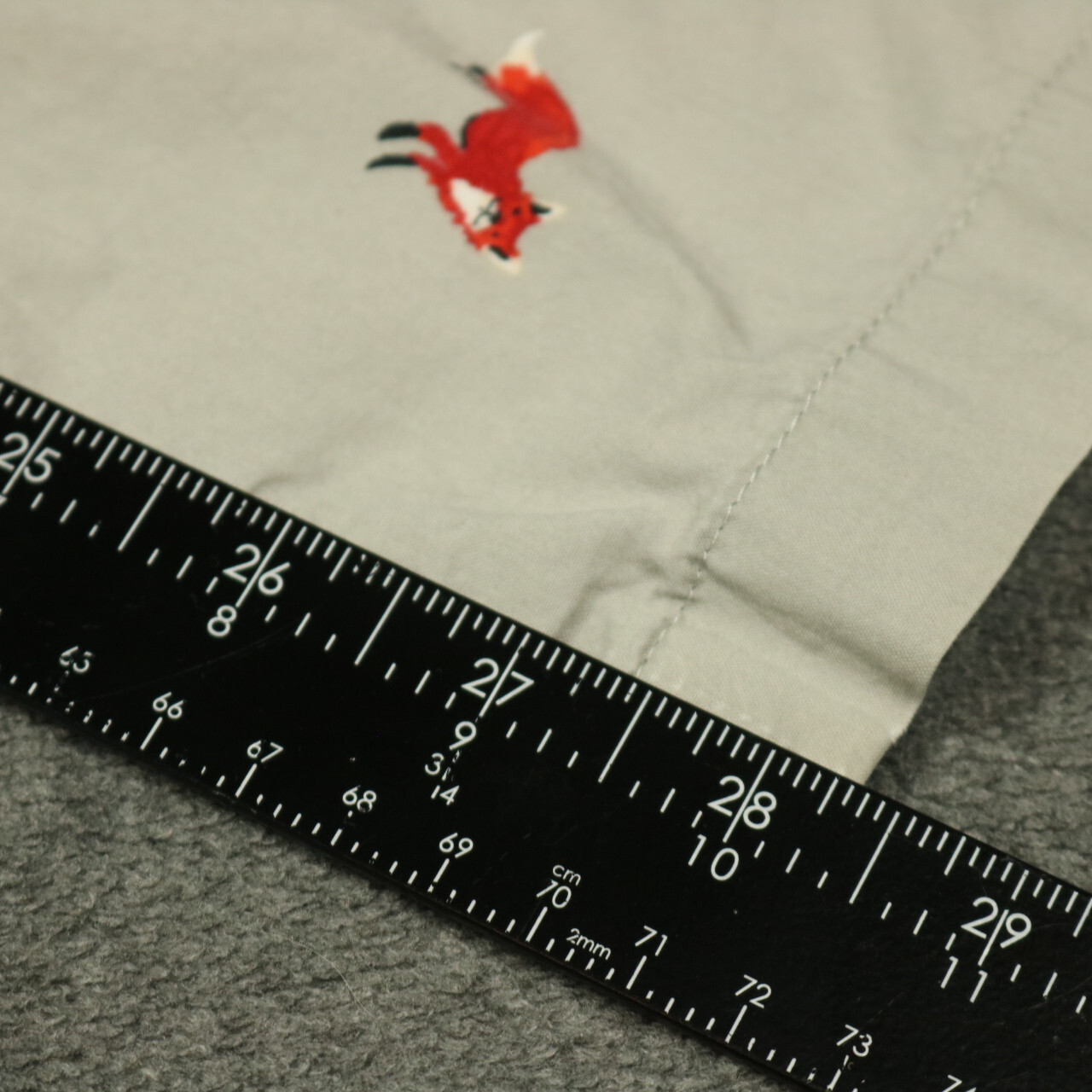Lands End Foxes Pajama Pant Sleep Bottom Elastic Waist Button Fly Gray 2XL 44-46