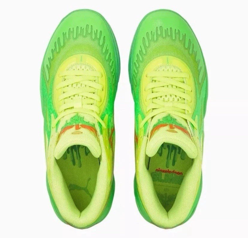 Puma Lamelo Ball MB.02 Nickelodeon Slime 377584-01 Basketball Shoes Sz 10