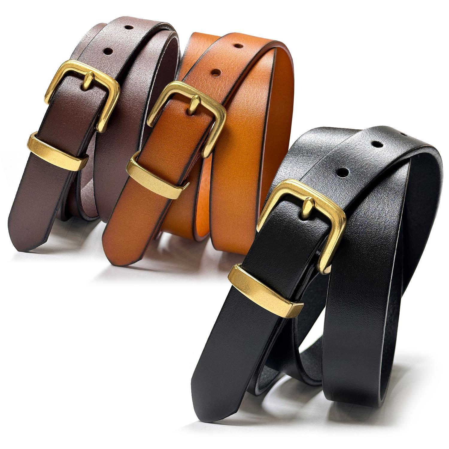Women’s Dress Belts 100% One Piece Genuine Full Grain Leather Casual Belt
