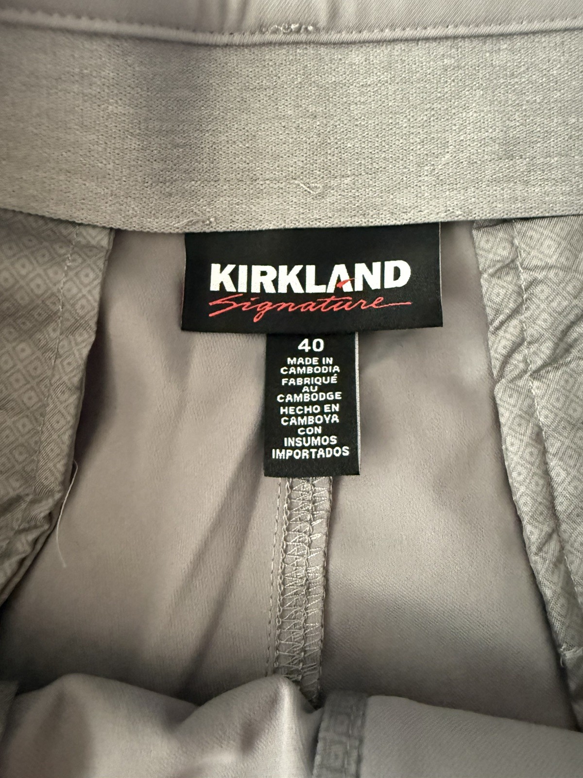 Kirkland Signature Men’s performance Short Gray Comfort Waist Stretch UPF 50