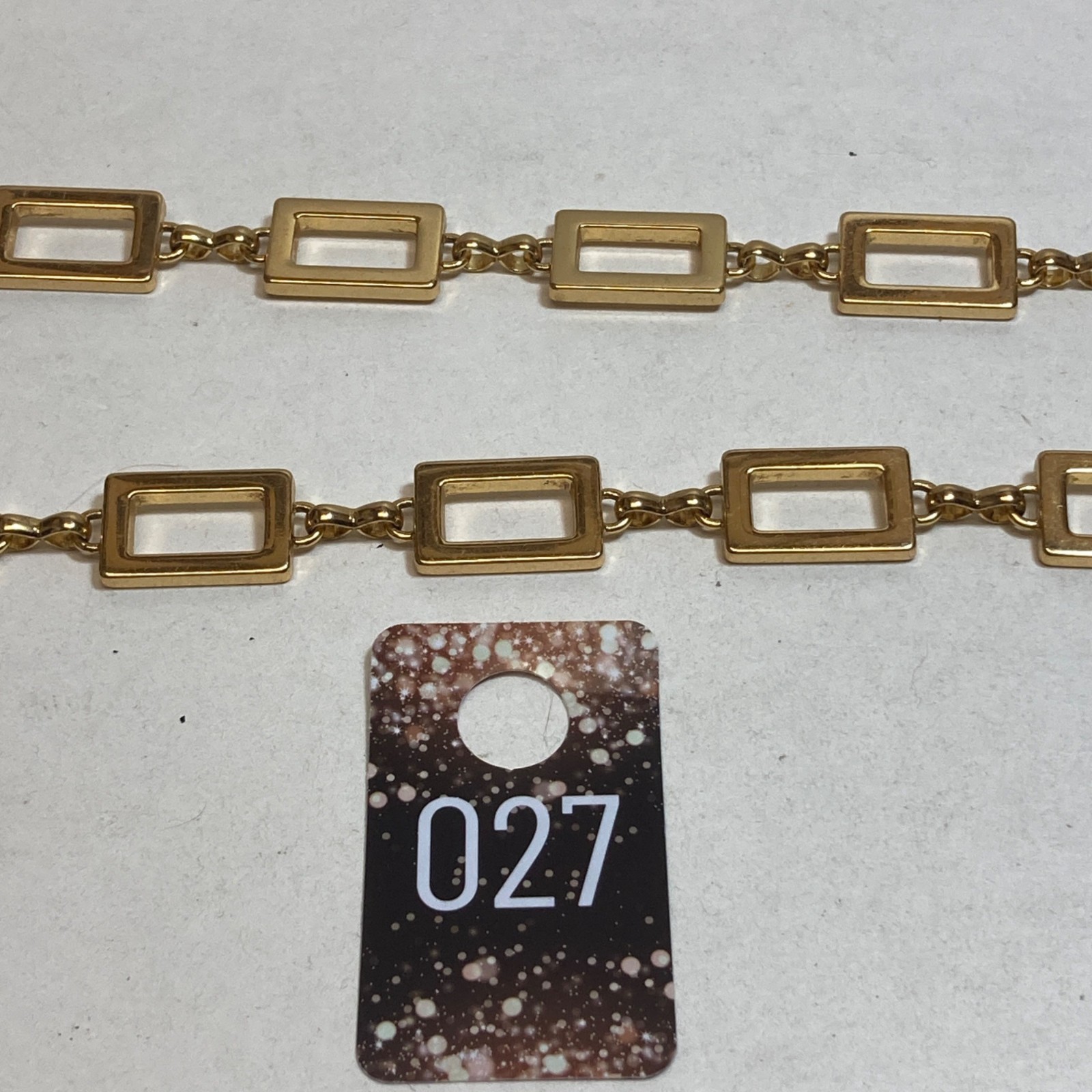 Lauren Ralph Lauren Gold Tone Herringbone Link Belt Preppy 19 in
