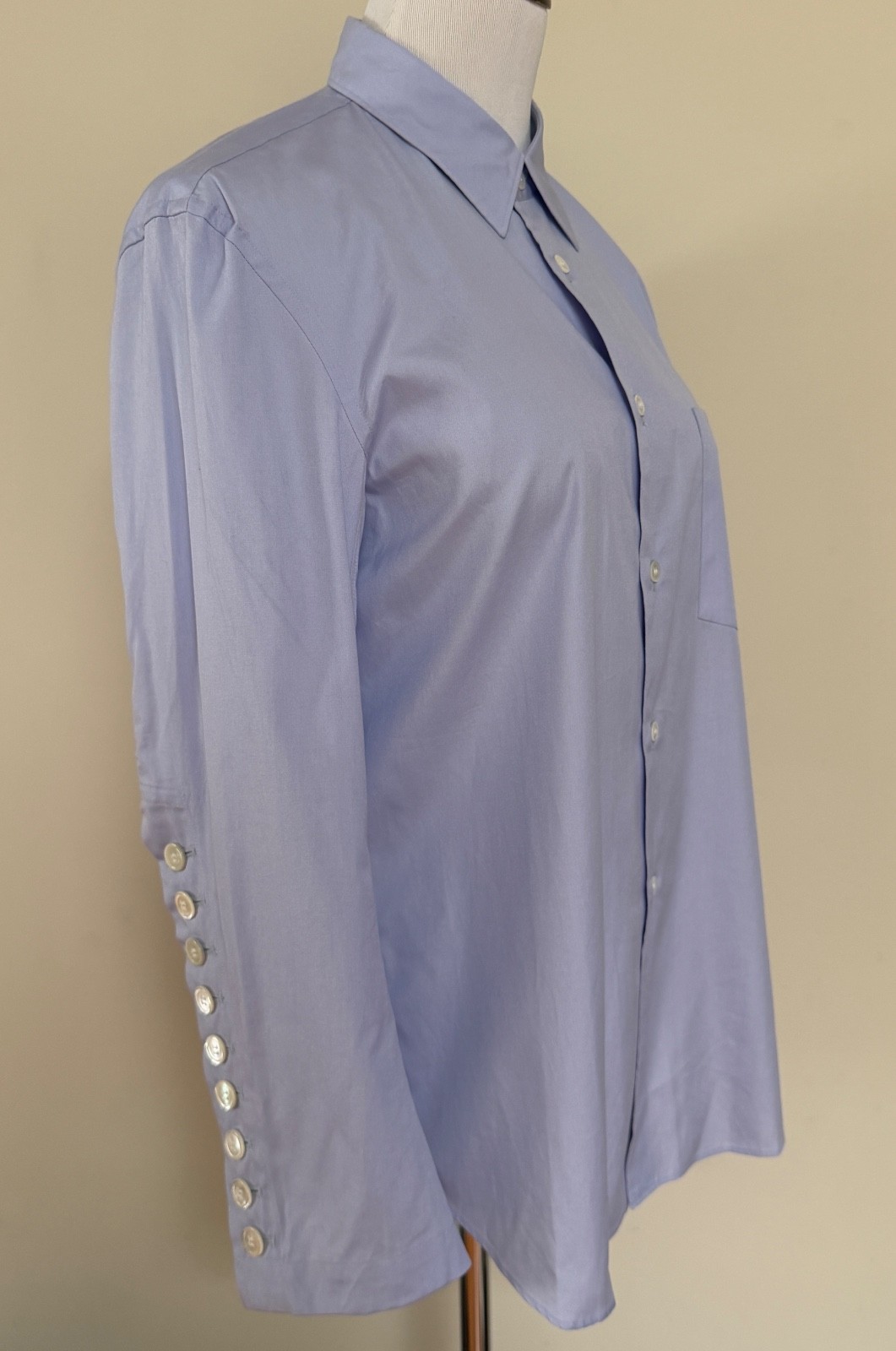 NWT Comme Des Garcons Homme Plus Blue Nine Button Long Sleeve Shirt Sz XS $790