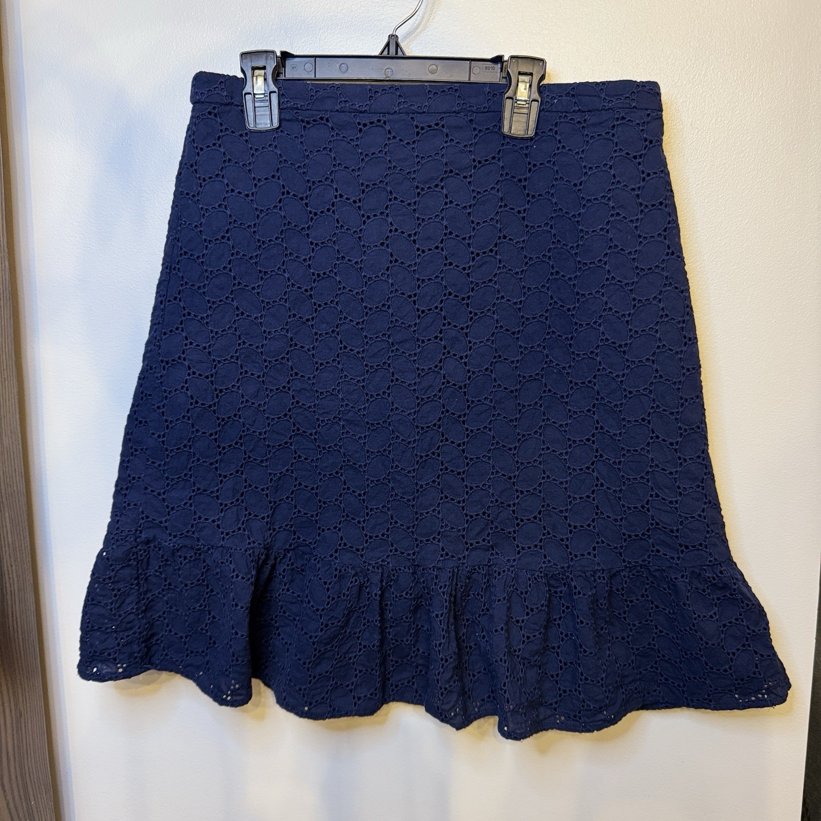 Draper James RSVP Navy Tulip Eyelet Lace Skirt