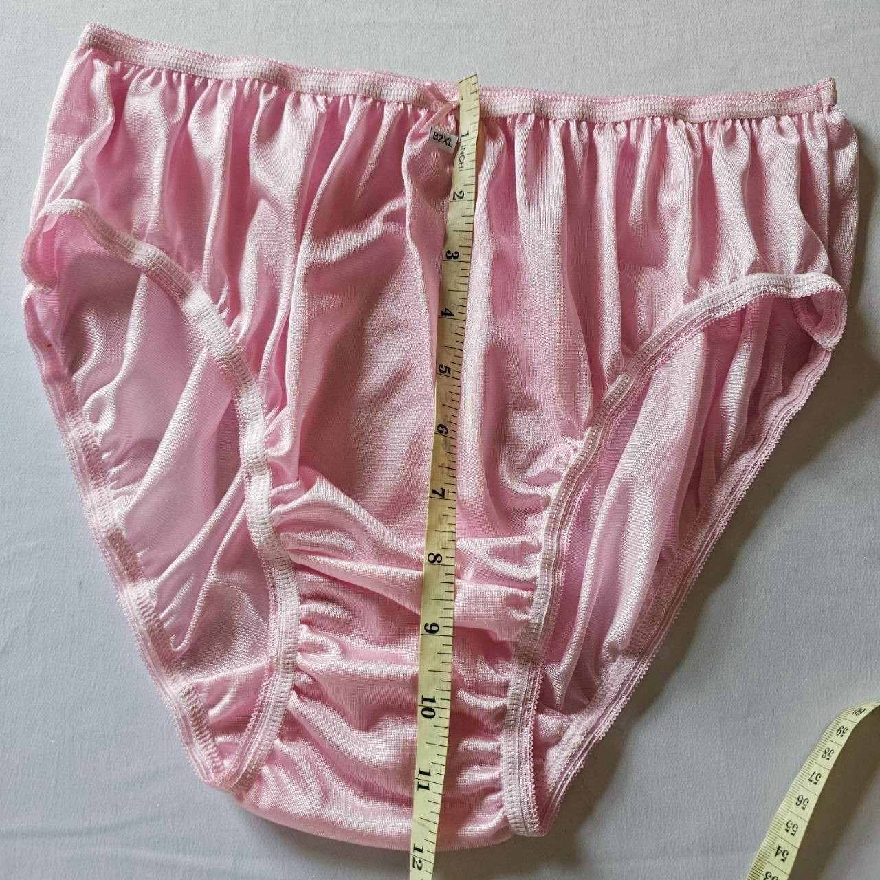 12 Plus Underwear Mid-Waist Panties Women Mens Briefs Nylon Silky Soft /2XL/Mix
