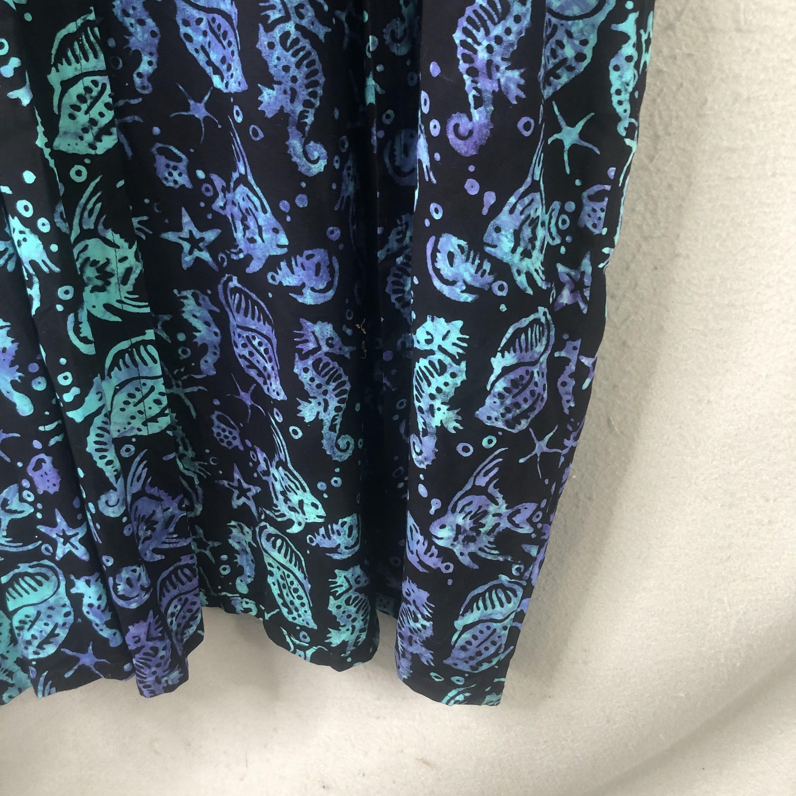 Sea Horse Topper Womens One Size Multicolor Tropical Ocean Beach Resort Cruise