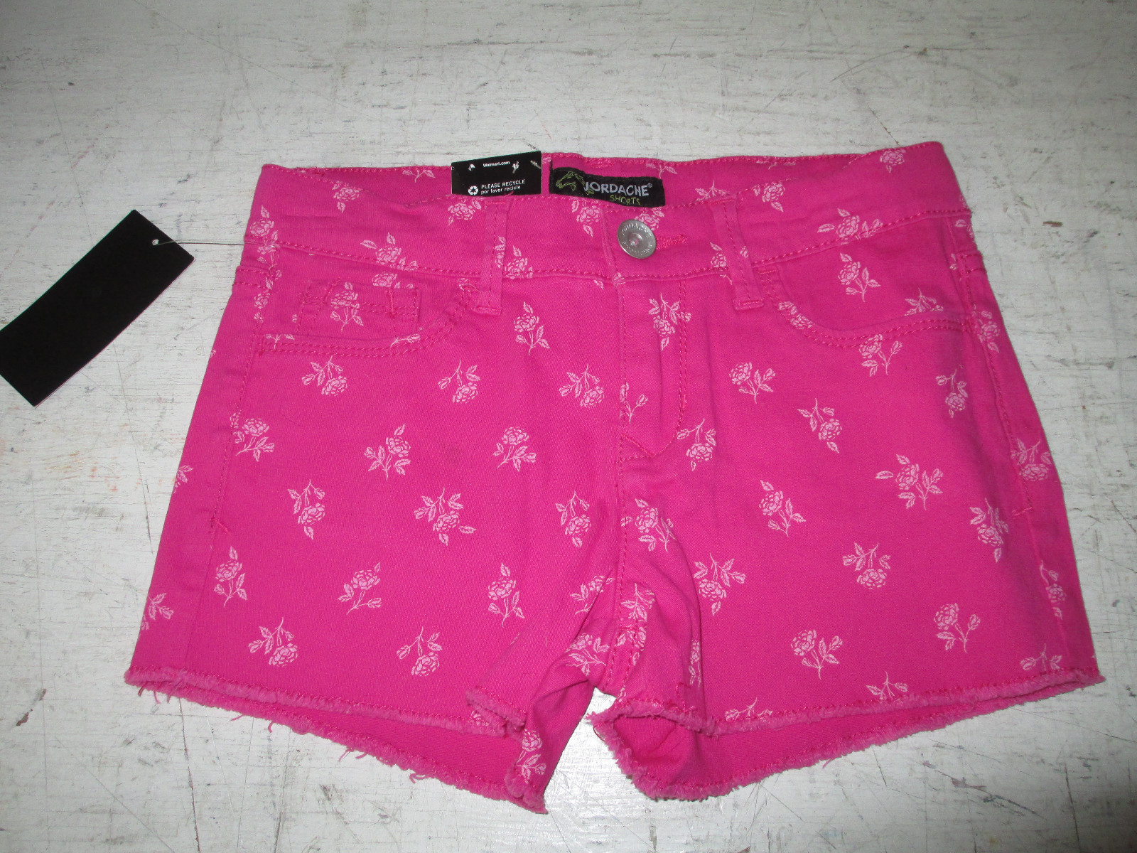Girls Jordache Pink Shorts, Adj. Waist, Size 8, New w/Tags