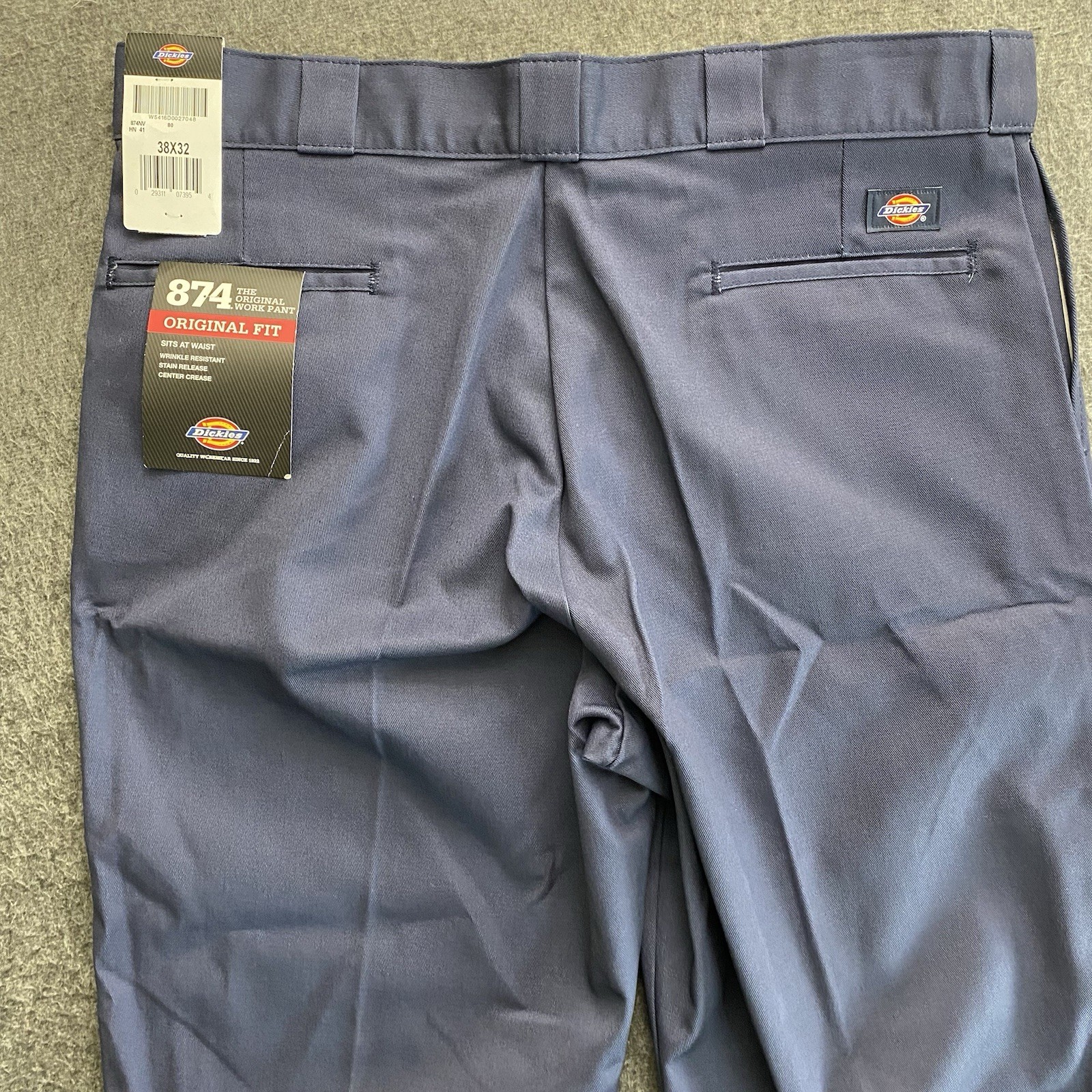 Dickies 874 Work Pants Men’s Size 38×32 Blue Original Fit New With Tags