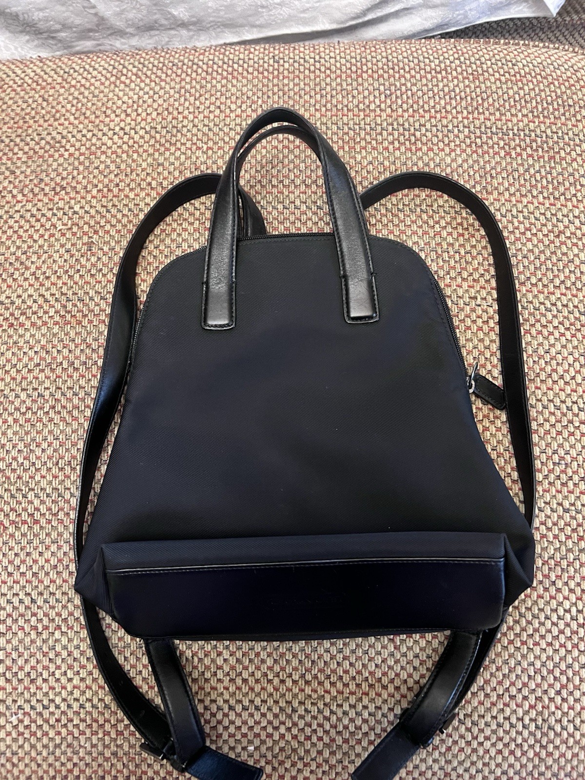 Vintage Coach Black Nylon Leather Trim Mini Backpack Bag No. J9K-7404 Y2K