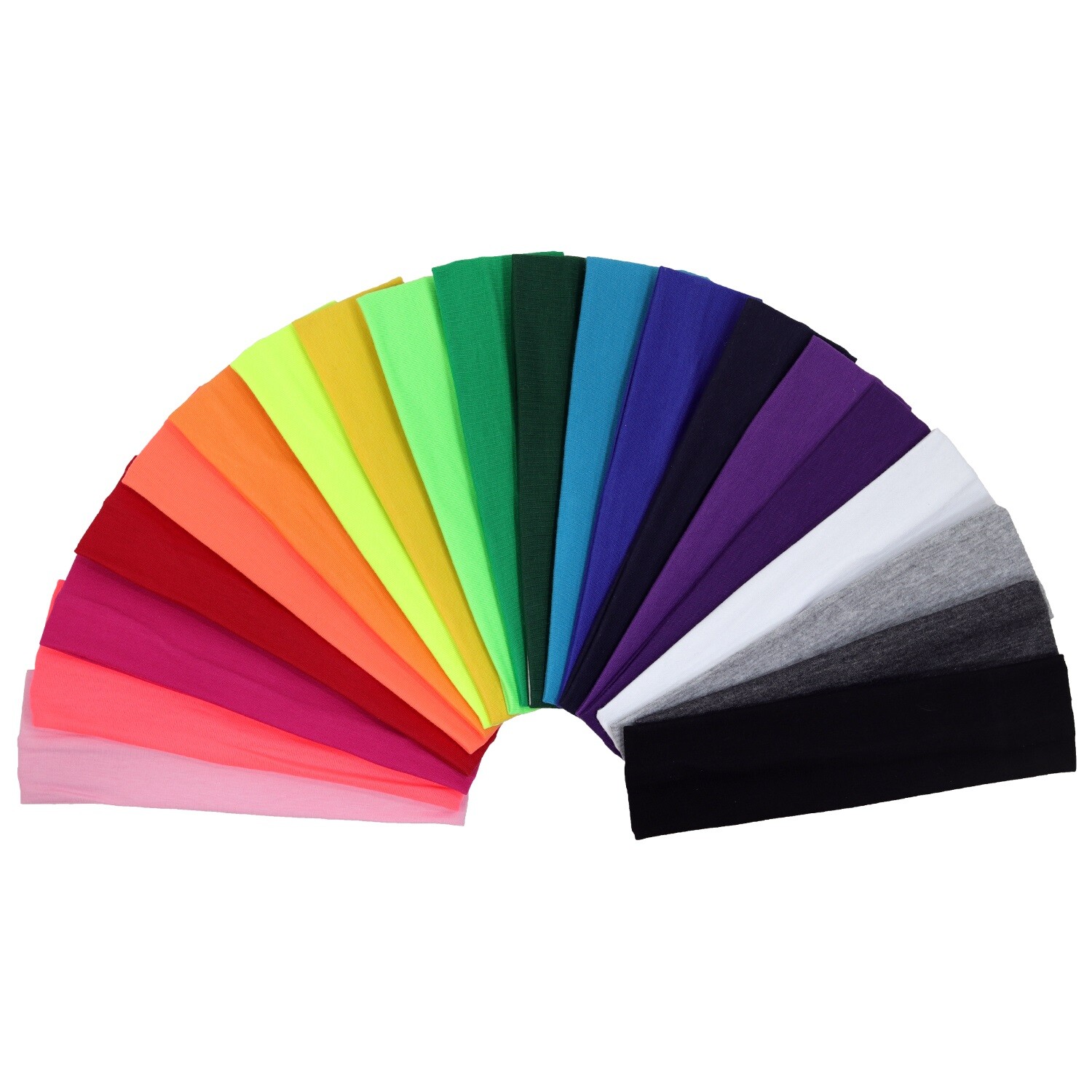 12 Cotton Stretch Headbands Yoga Softball Sports Soft Hair Band Sweatband Head
